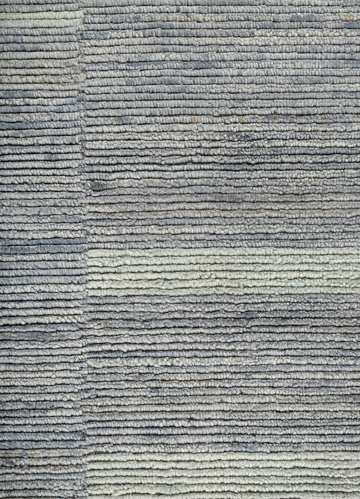 saga blue wool hand loom Rug - CloseUp saga blue wool hand loom Rug - CloseUp