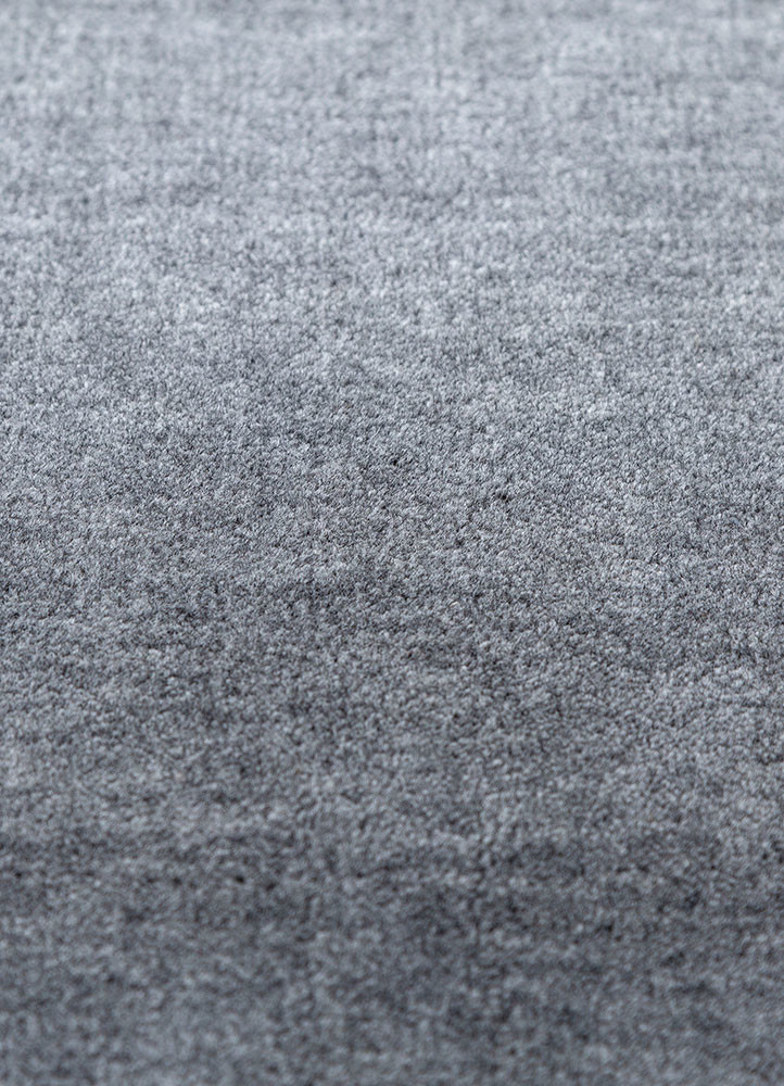 jean grey and black wool hand loom Rug - CloseUp jean grey and black wool hand loom Rug - CloseUp
