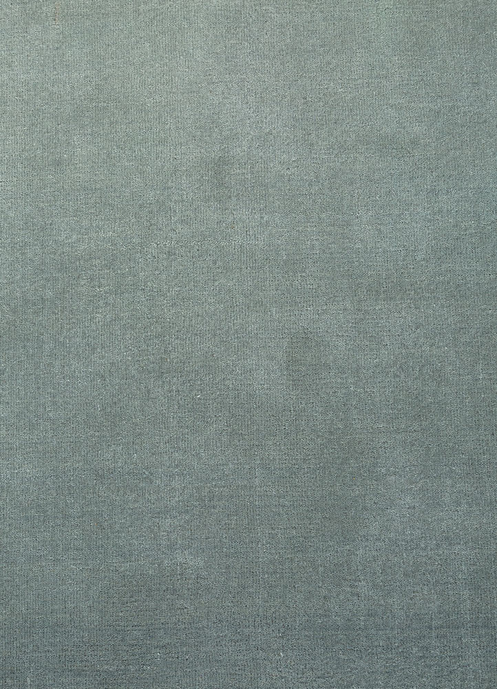 jean blue wool hand loom Rug - CloseUp jean blue wool hand loom Rug - CloseUp