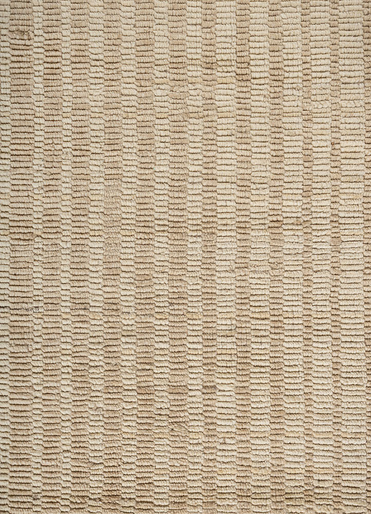 contour gold wool hand loom Rug - CloseUp