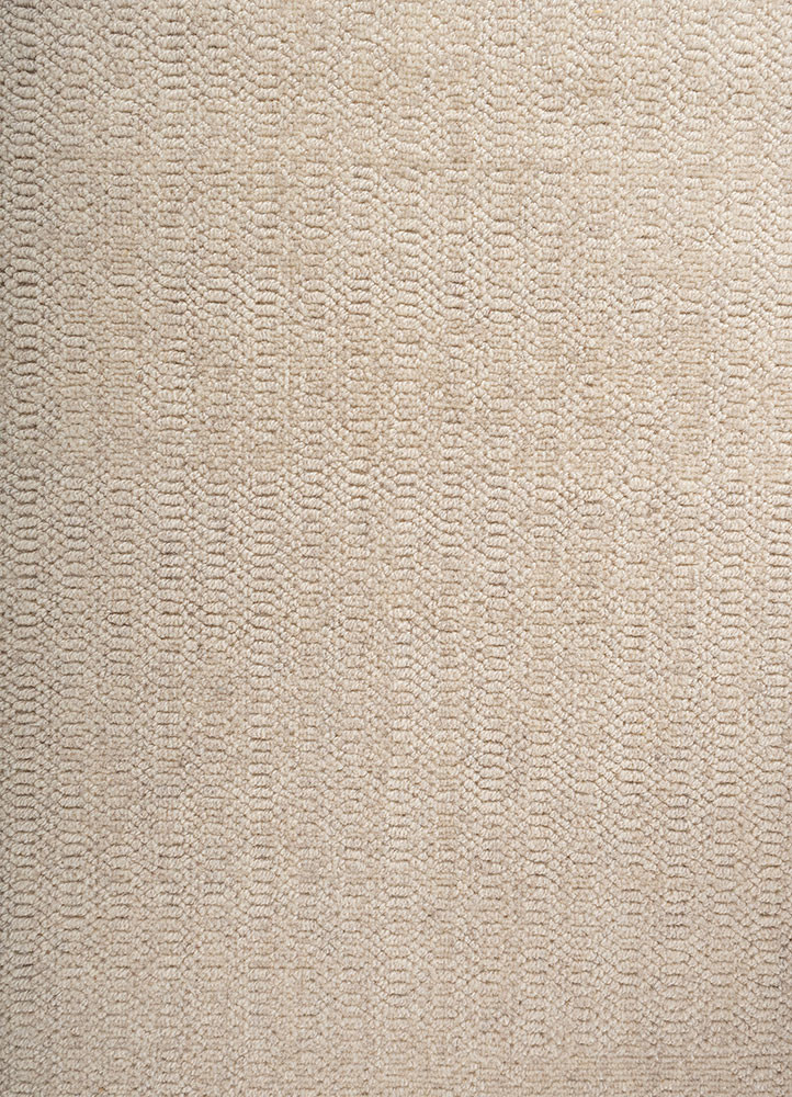 contour ivory wool hand loom Rug - CloseUp