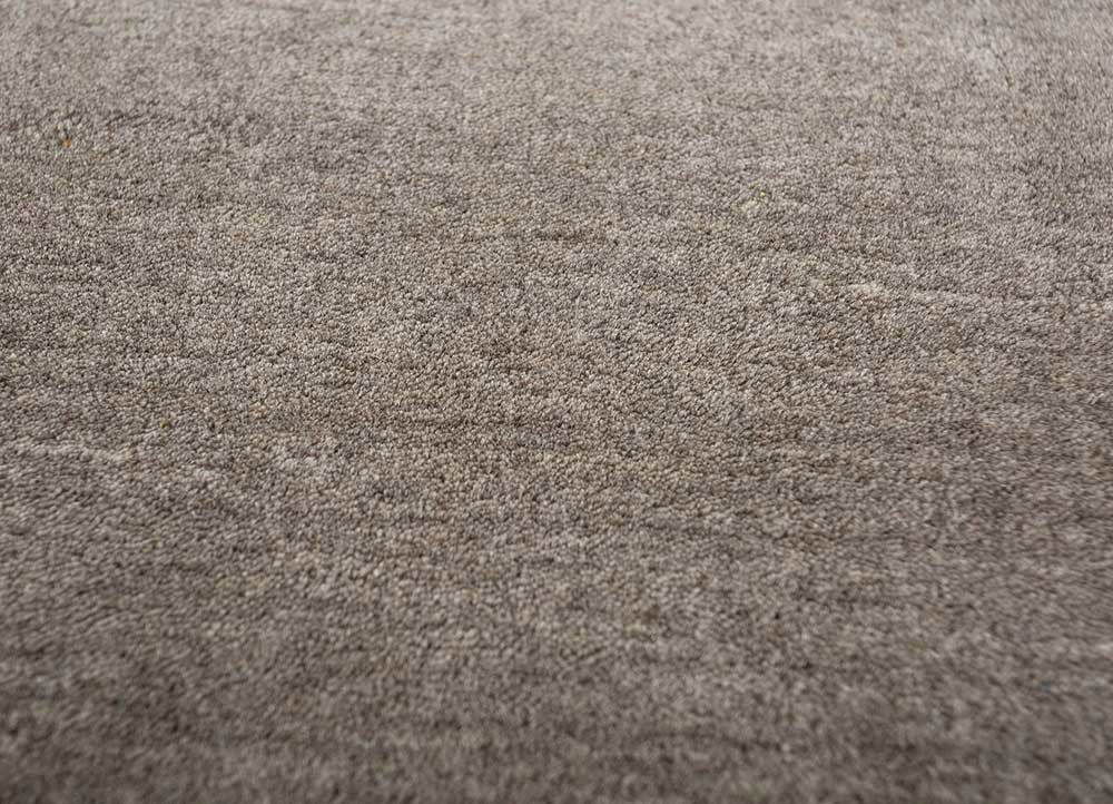 jean beige and brown wool hand loom Rug - CloseUp jean beige and brown wool hand loom Rug - CloseUp