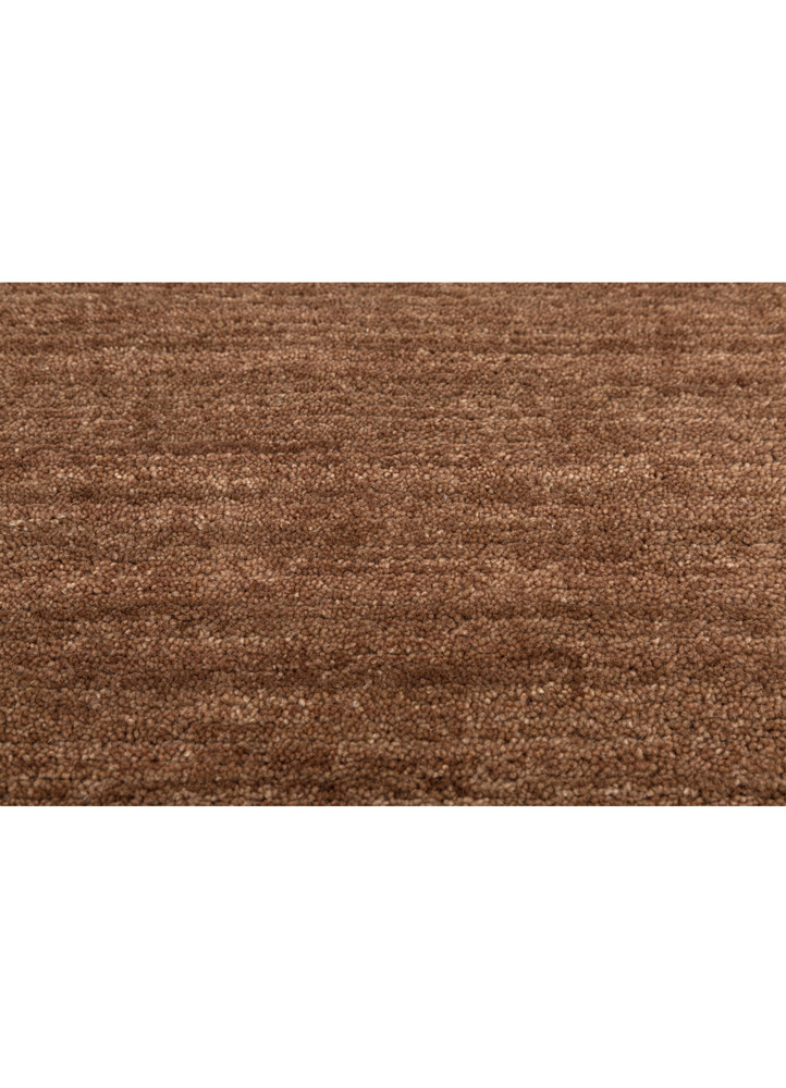 basis beige and brown wool hand loom Rug - CloseUp