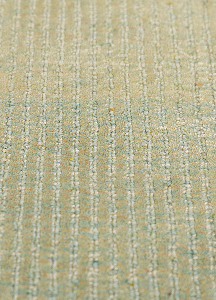 basis green wool and viscose hand loom Rug - CloseUp basis green wool and viscose hand loom Rug - CloseUp