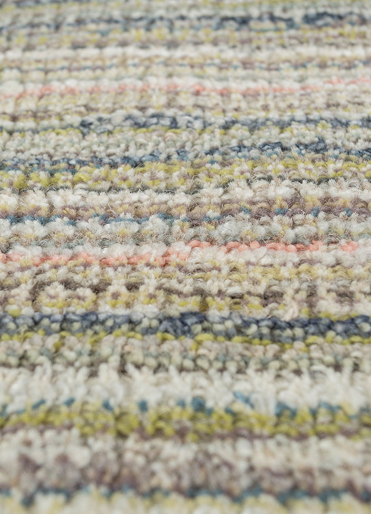 saga grey and black wool and viscose hand loom Rug - CloseUp saga grey and black wool and viscose hand loom Rug - CloseUp