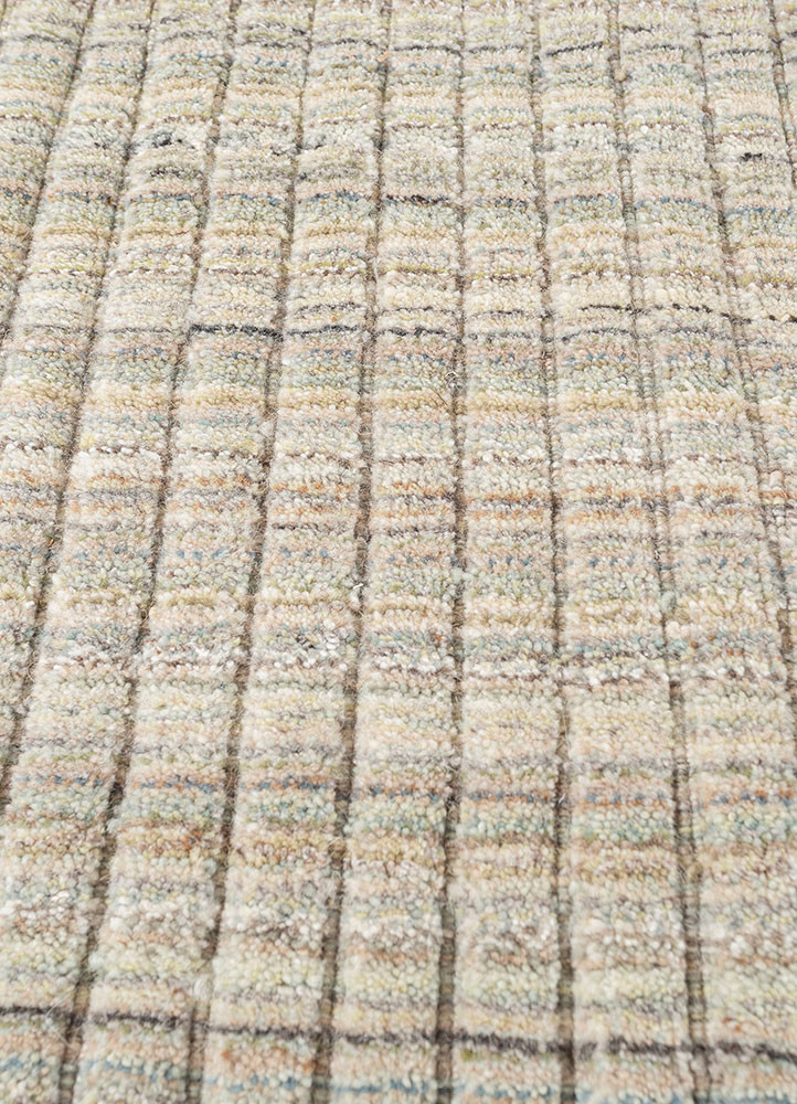 aprezo green wool and viscose hand loom Rug - CloseUp aprezo green wool and viscose hand loom Rug - CloseUp