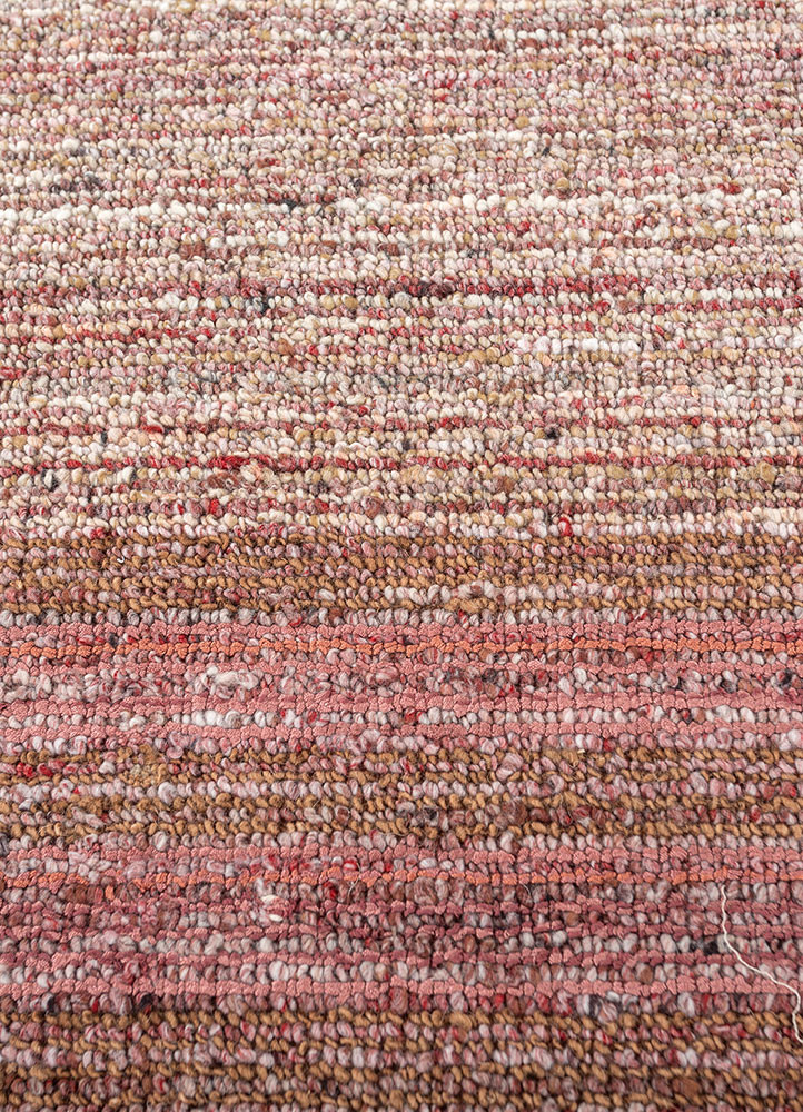 saga beige and brown wool and viscose hand loom Rug - CloseUp saga beige and brown wool and viscose hand loom Rug - CloseUp