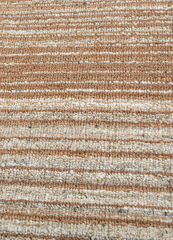 saga red and orange wool and viscose hand loom Rug - CloseUp