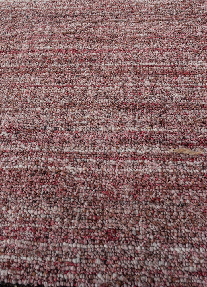 saga red and orange wool and viscose hand loom Rug - CloseUp