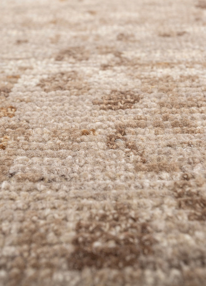 uvenuti beige and brown afghan wool hand knotted Rug - CloseUp uvenuti beige and brown afghan wool hand knotted Rug - CloseUp