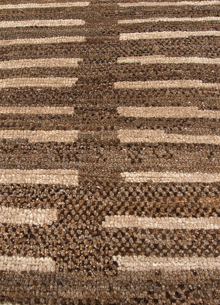 aprezo beige and brown afghan wool hand knotted Rug - CloseUp aprezo beige and brown afghan wool hand knotted Rug - CloseUp