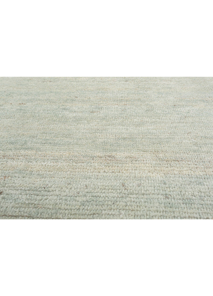 blythe green afghan wool hand knotted Rug - CloseUp
