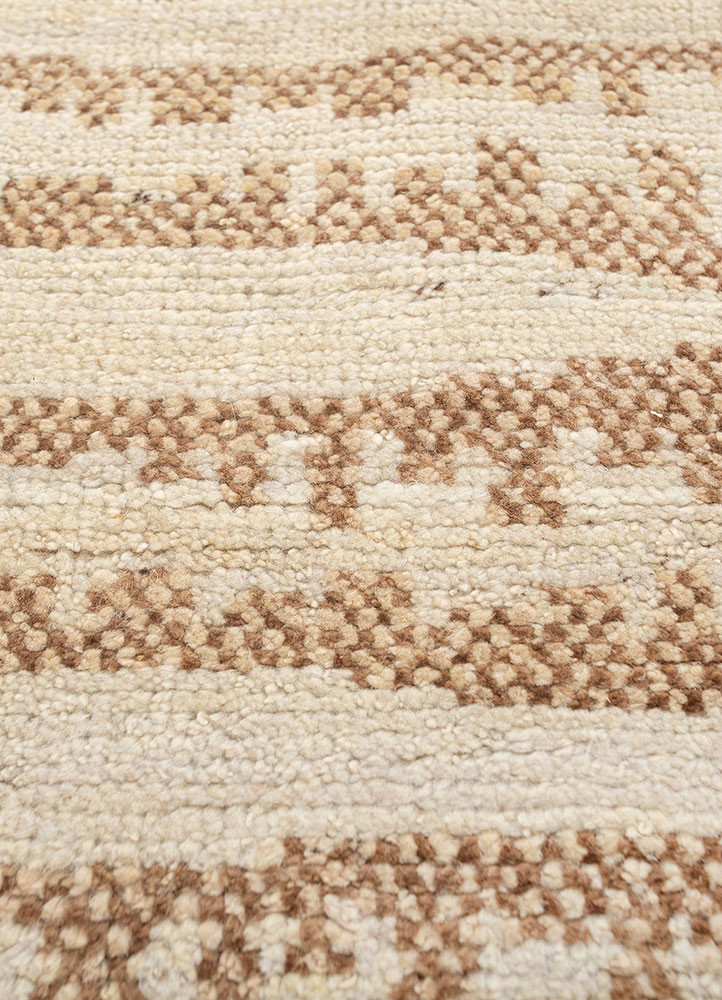 manifest ivory afghan wool hand knotted Rug - CloseUp