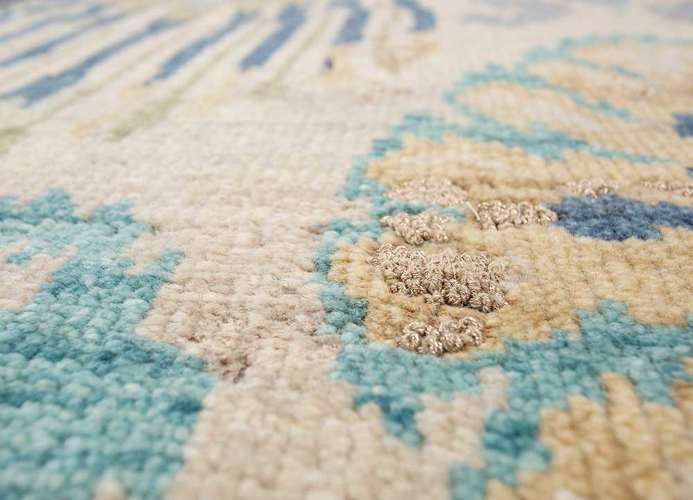 savana ivory wool hand knotted Rug - CloseUp savana ivory wool hand knotted Rug - CloseUp