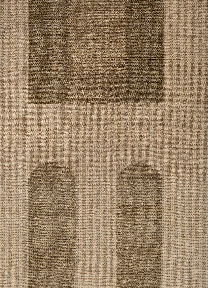 aprezo green wool hand knotted Rug - CloseUp aprezo green wool hand knotted Rug - CloseUp