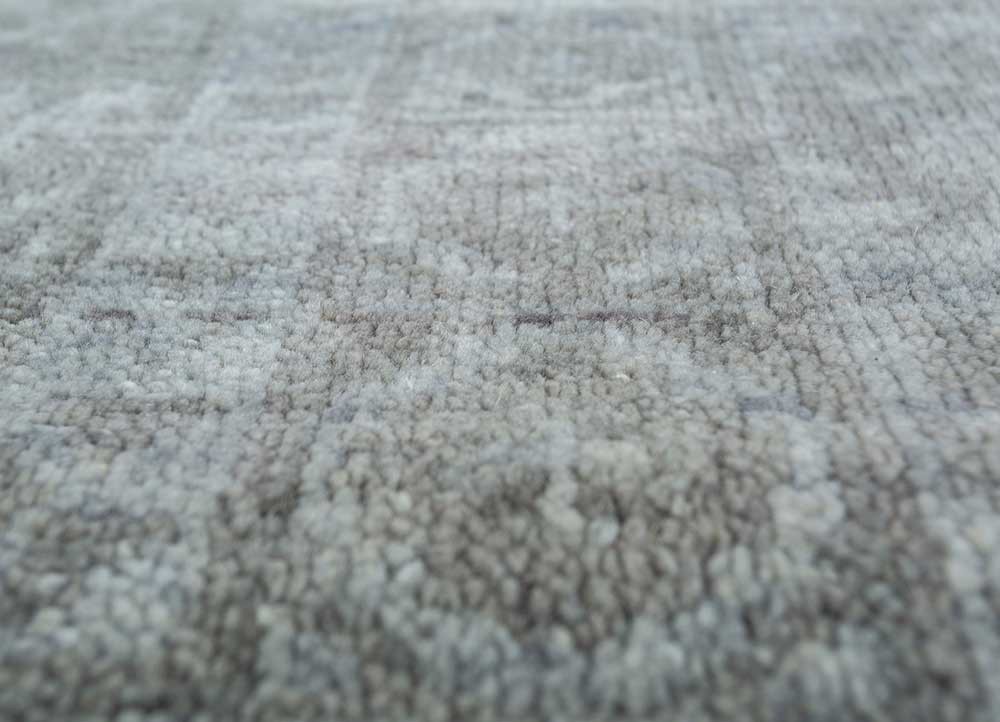 viscaya blue wool hand knotted Rug - CloseUp
