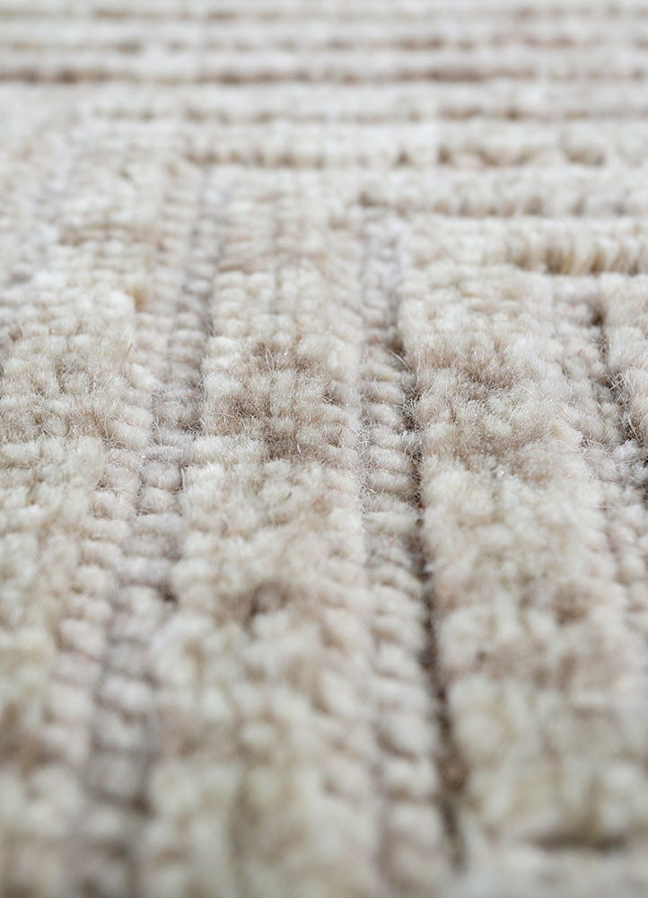 thyme ivory wool hand knotted Rug - CloseUp thyme ivory wool hand knotted Rug - CloseUp