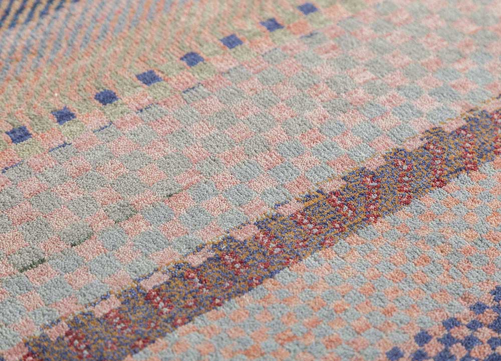 manchaha multi wool hand knotted Rug - CloseUp manchaha multi wool hand knotted Rug - CloseUp