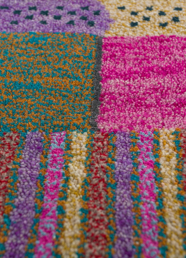 manchaha blue wool and bamboo silk hand knotted Rug - CloseUp manchaha blue wool and bamboo silk hand knotted Rug - CloseUp