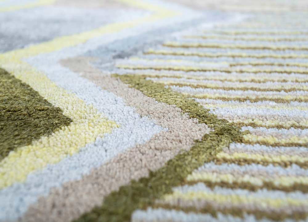 manchaha grey and black wool and bamboo silk hand knotted Rug - CloseUp manchaha grey and black wool and bamboo silk hand knotted Rug - CloseUp