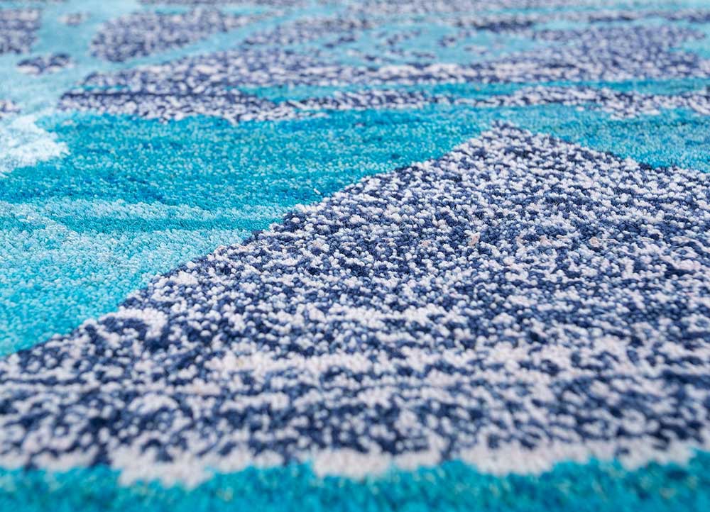 freedom manchaha blue wool and bamboo silk hand knotted Rug - CloseUp freedom manchaha blue wool and bamboo silk hand knotted Rug - CloseUp