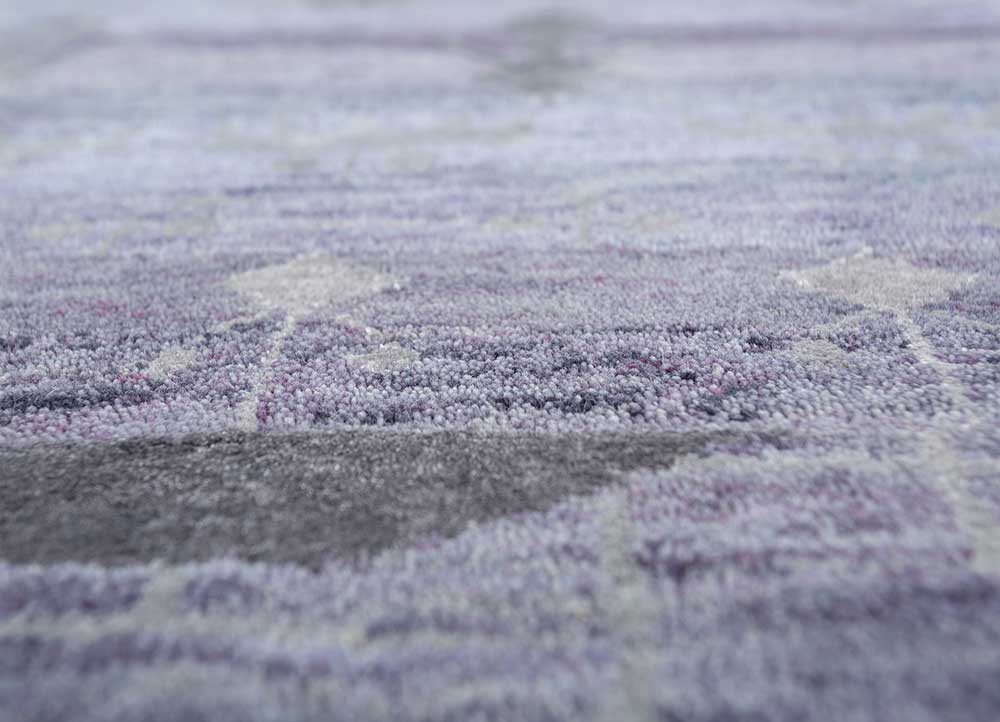 manchaha pink and purple wool and bamboo silk hand knotted Rug - CloseUp manchaha pink and purple wool and bamboo silk hand knotted Rug - CloseUp