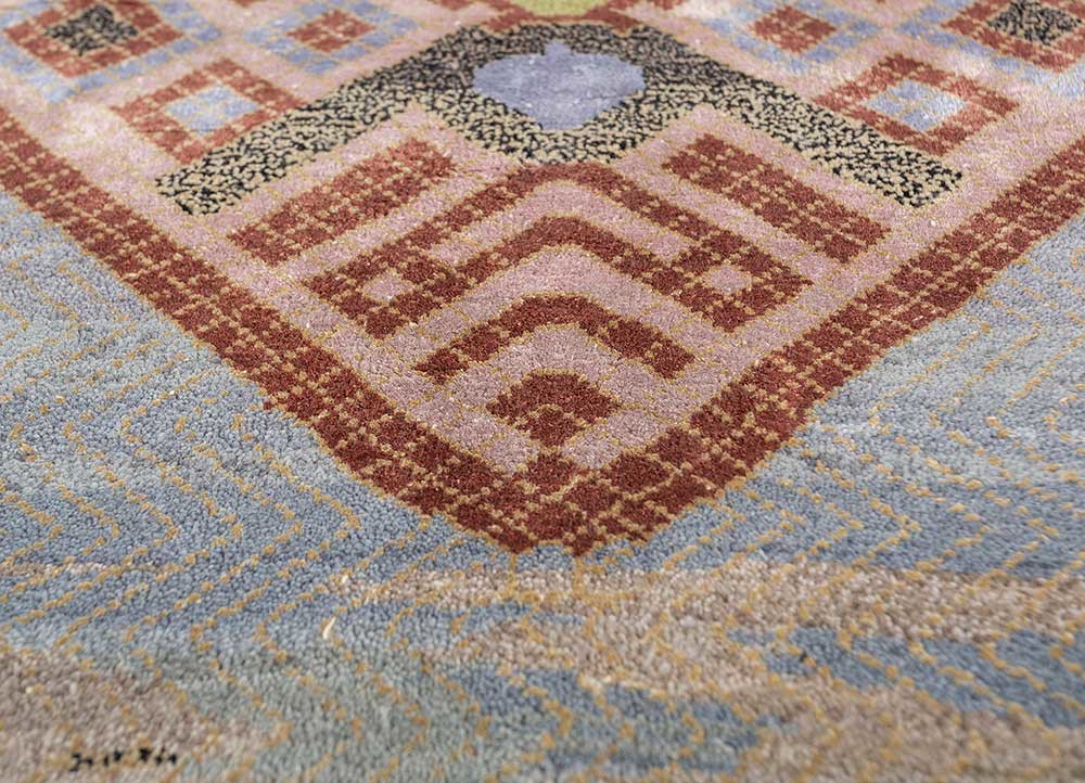 freedom manchaha ivory wool and bamboo silk hand knotted Rug - CloseUp freedom manchaha ivory wool and bamboo silk hand knotted Rug - CloseUp