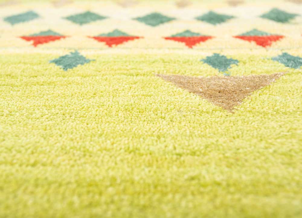 manchaha gold wool and bamboo silk hand knotted Rug - CloseUp manchaha gold wool and bamboo silk hand knotted Rug - CloseUp