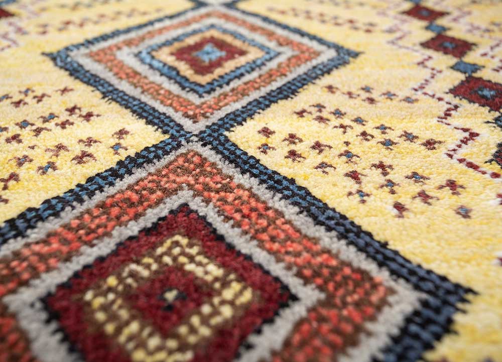 manchaha gold wool and bamboo silk hand knotted Rug - CloseUp manchaha gold wool and bamboo silk hand knotted Rug - CloseUp