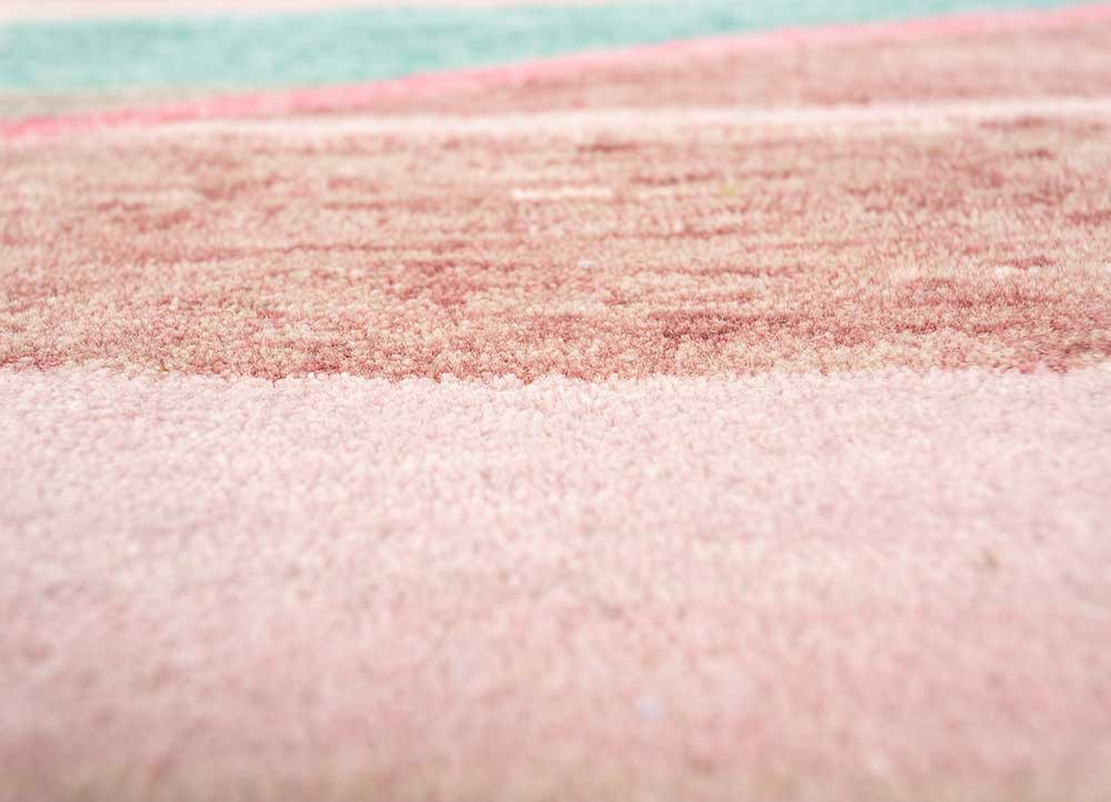 manchaha pink and purple wool and bamboo silk hand knotted Rug - CloseUp manchaha pink and purple wool and bamboo silk hand knotted Rug - CloseUp