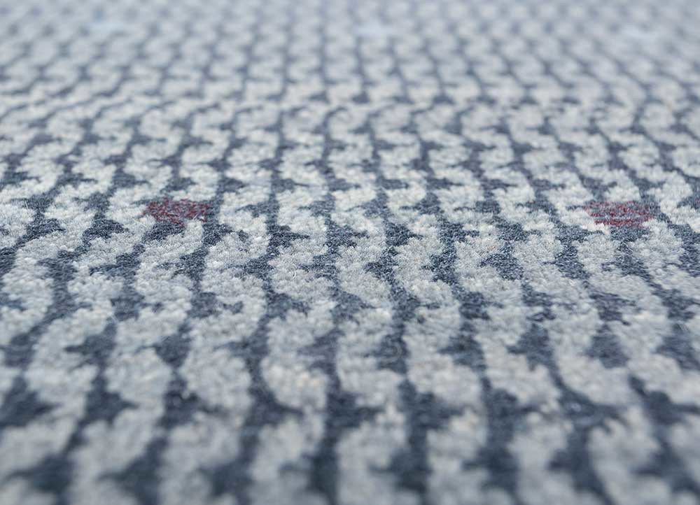 freedom manchaha blue wool and bamboo silk hand knotted Rug - CloseUp freedom manchaha blue wool and bamboo silk hand knotted Rug - CloseUp