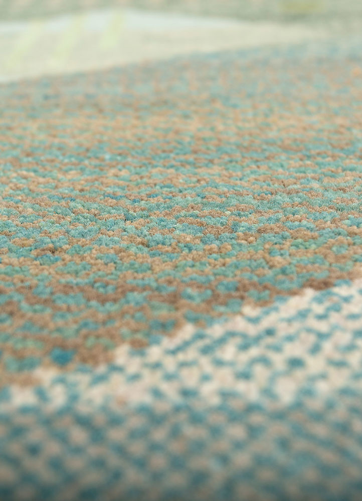 manchaha green wool and bamboo silk hand knotted Rug - CloseUp manchaha green wool and bamboo silk hand knotted Rug - CloseUp