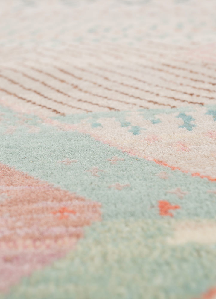 manchaha pink and purple wool and bamboo silk hand knotted Rug - CloseUp manchaha pink and purple wool and bamboo silk hand knotted Rug - CloseUp