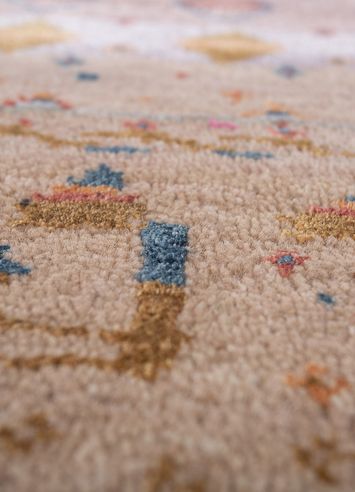 manchaha pink and purple wool and bamboo silk hand knotted Rug - CloseUp manchaha pink and purple wool and bamboo silk hand knotted Rug - CloseUp