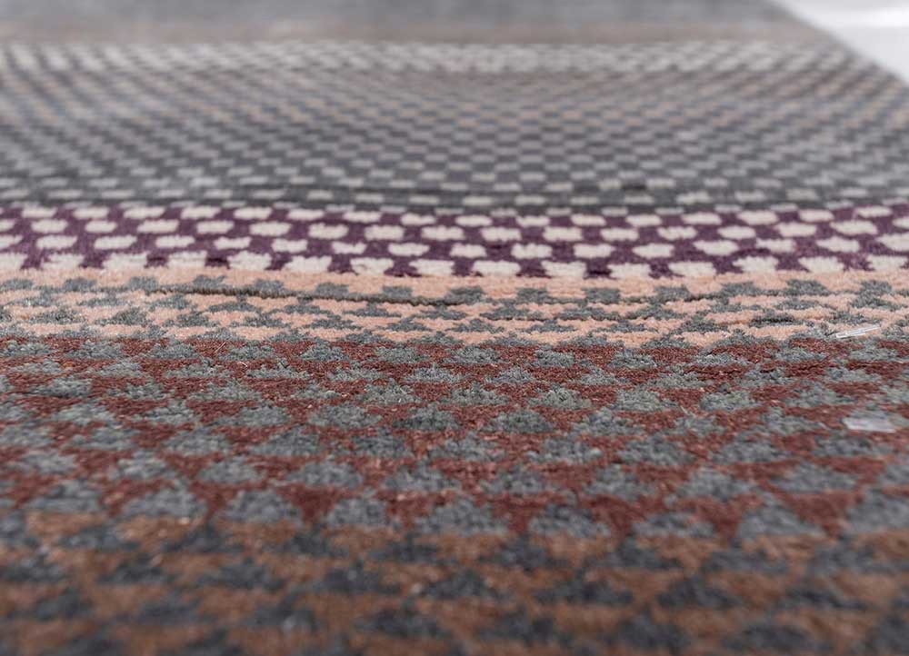 manchaha blue wool and bamboo silk hand knotted Rug - CloseUp manchaha blue wool and bamboo silk hand knotted Rug - CloseUp