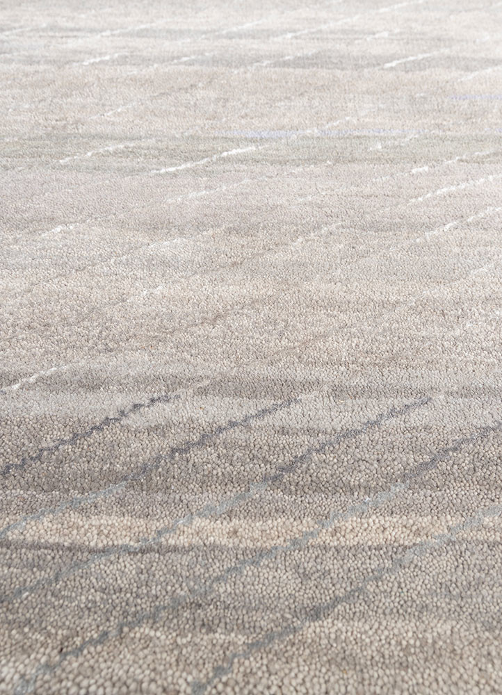 manchaha grey and black wool and bamboo silk hand knotted Rug - CloseUp manchaha grey and black wool and bamboo silk hand knotted Rug - CloseUp