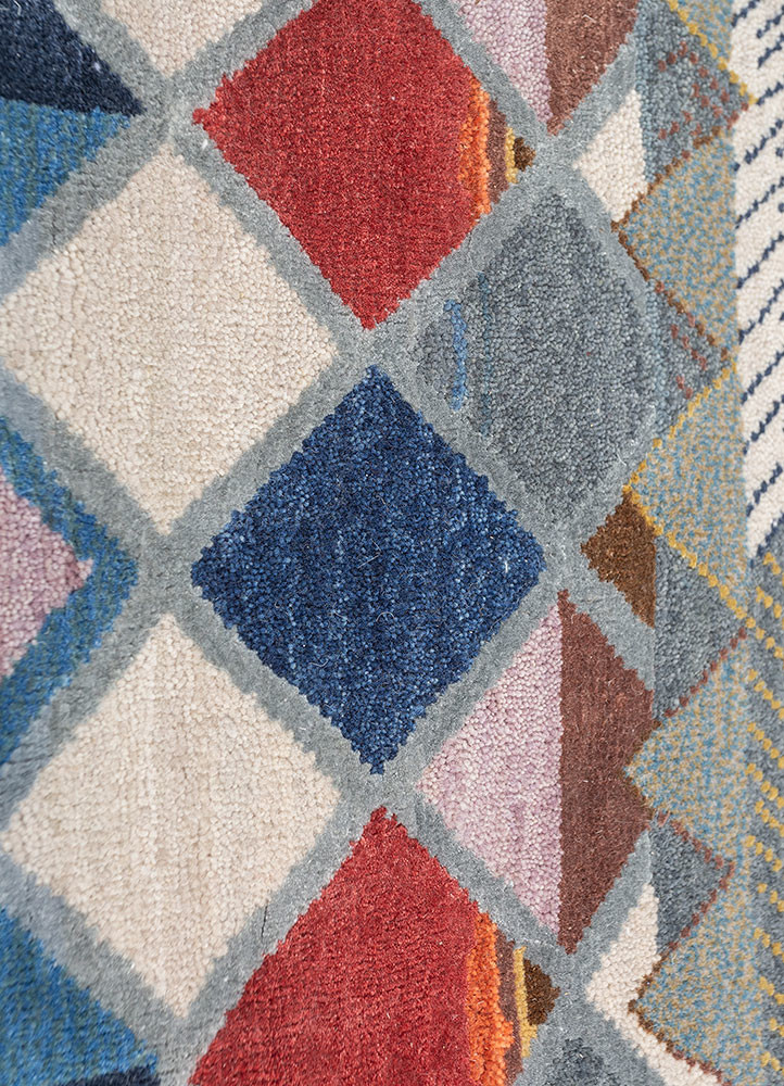 Manchaha Blue Hand Knotted Wool & Bamboo Silk Rugs - Les-2651 - Jaipur ...