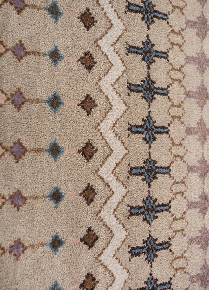 manchaha ivory wool and bamboo silk hand knotted Rug - CloseUp manchaha ivory wool and bamboo silk hand knotted Rug - CloseUp