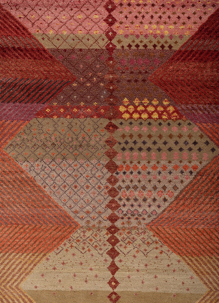 manchaha gold wool and bamboo silk hand knotted Rug - CloseUp manchaha gold wool and bamboo silk hand knotted Rug - CloseUp