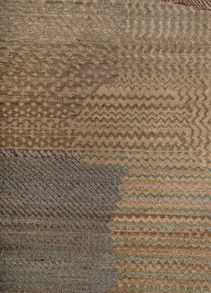 manchaha gold wool and bamboo silk hand knotted Rug - CloseUp manchaha gold wool and bamboo silk hand knotted Rug - CloseUp