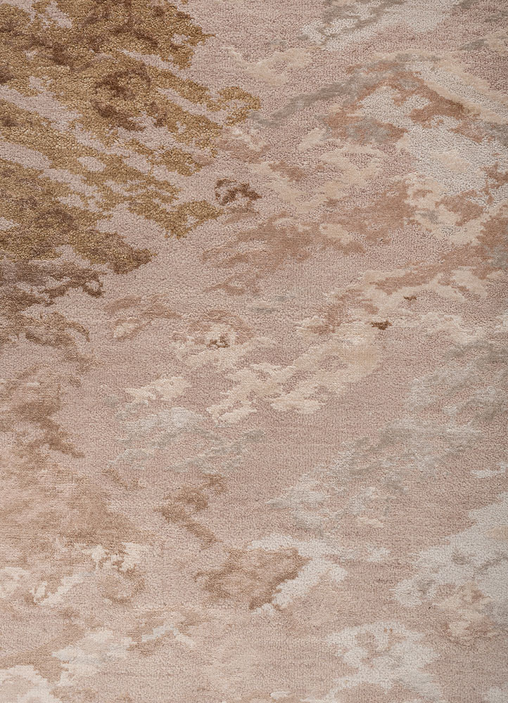manchaha pink and purple wool and bamboo silk hand knotted Rug - CloseUp manchaha pink and purple wool and bamboo silk hand knotted Rug - CloseUp