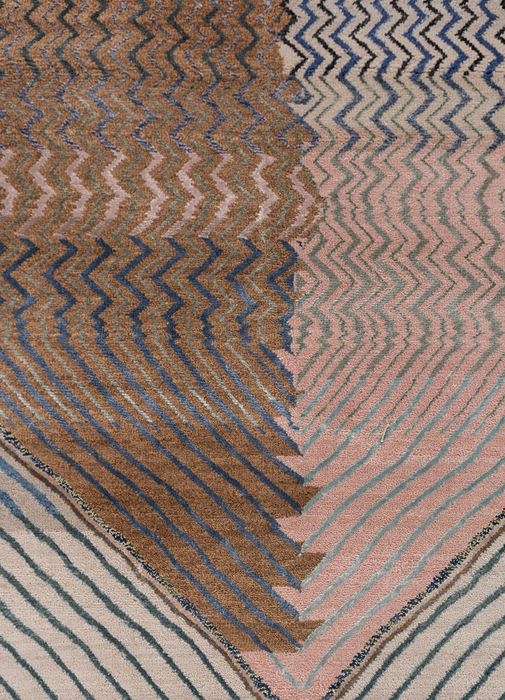 manchaha ivory wool and bamboo silk hand knotted Rug - CloseUp manchaha ivory wool and bamboo silk hand knotted Rug - CloseUp