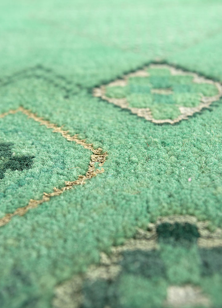 manchaha green wool and bamboo silk hand knotted Rug - CloseUp manchaha green wool and bamboo silk hand knotted Rug - CloseUp
