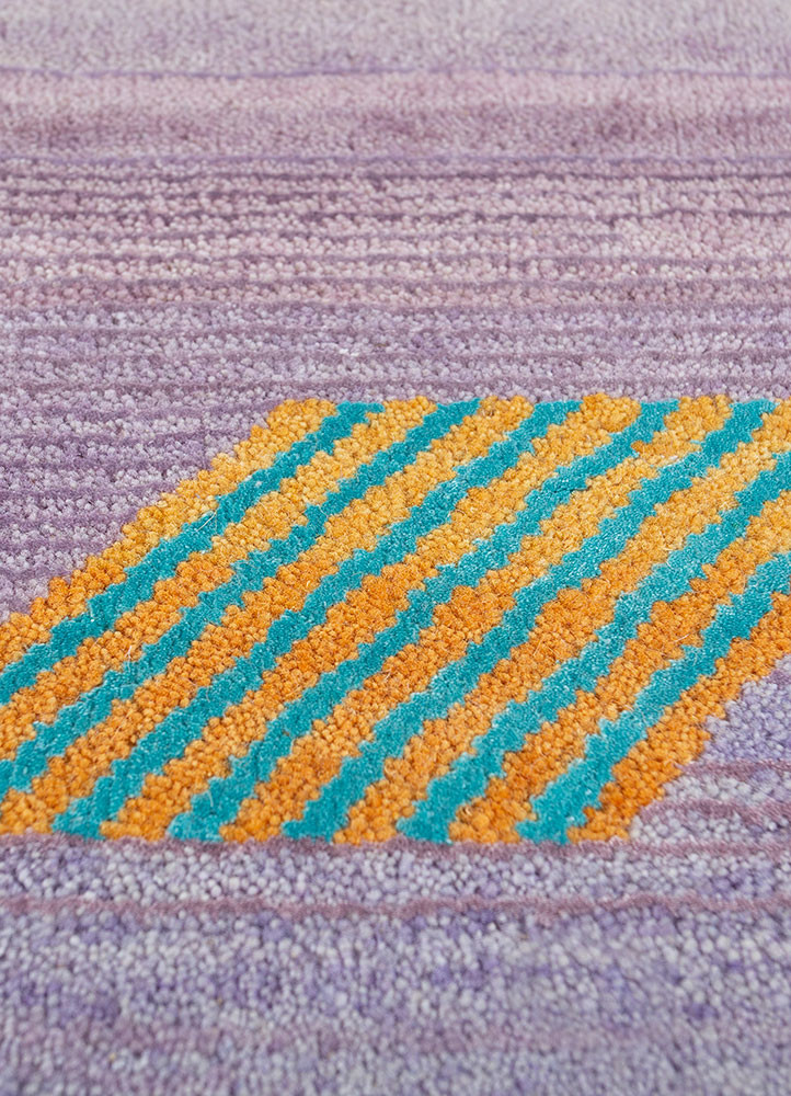 freedom manchaha pink and purple wool and bamboo silk hand knotted Rug - CloseUp freedom manchaha pink and purple wool and bamboo silk hand knotted Rug - CloseUp