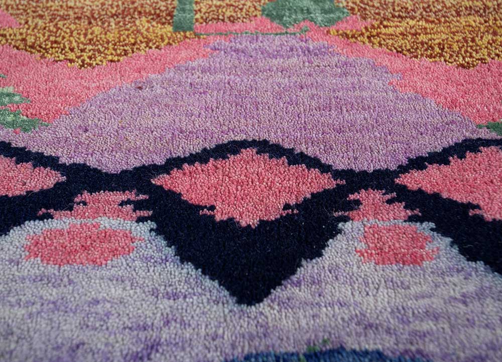 Freedom Manchaha Blue Hand Knotted Wool and Bamboo Silk RugsLes8143