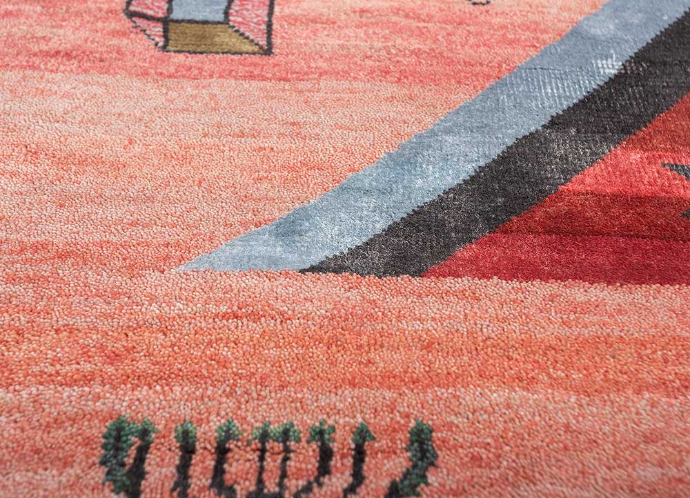 Freedom Manchaha Grey and Black Hand Knotted Wool and Bamboo Silk Rugs