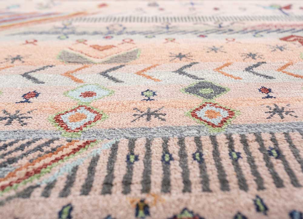 freedom manchaha grey and black wool and bamboo silk hand knotted Rug - CloseUp freedom manchaha grey and black wool and bamboo silk hand knotted Rug - CloseUp