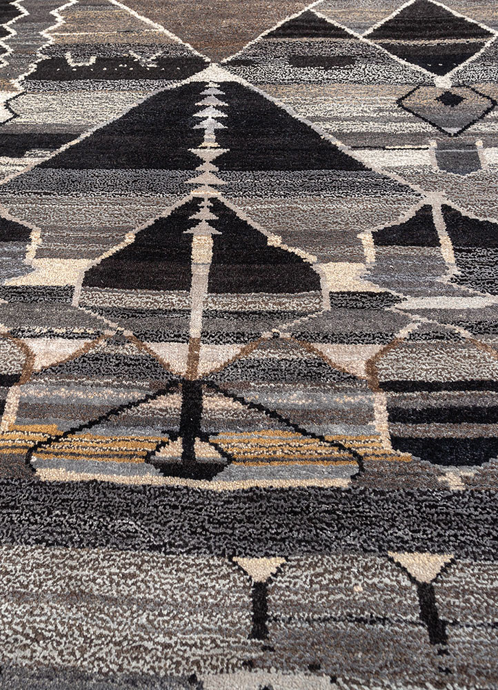 freedom manchaha blue wool and bamboo silk hand knotted Rug - CloseUp freedom manchaha blue wool and bamboo silk hand knotted Rug - CloseUp