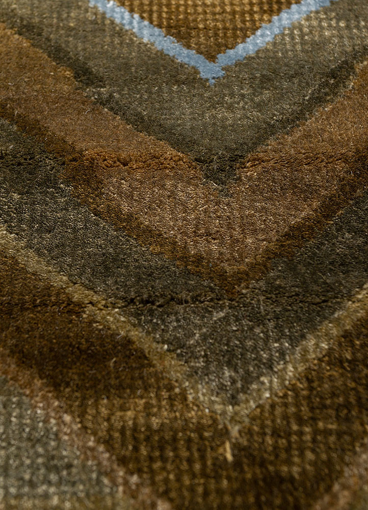 freedom manchaha green wool and bamboo silk hand knotted Rug - CloseUp freedom manchaha green wool and bamboo silk hand knotted Rug - CloseUp