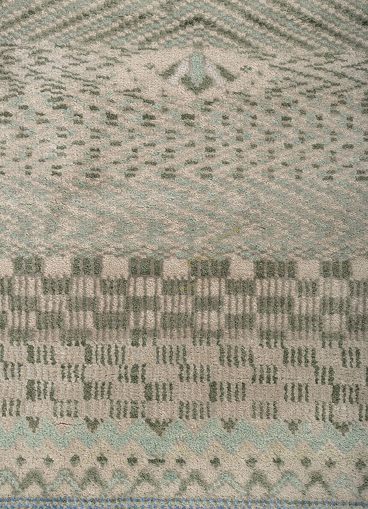 manchaha blue wool and bamboo silk hand knotted Rug - CloseUp manchaha blue wool and bamboo silk hand knotted Rug - CloseUp